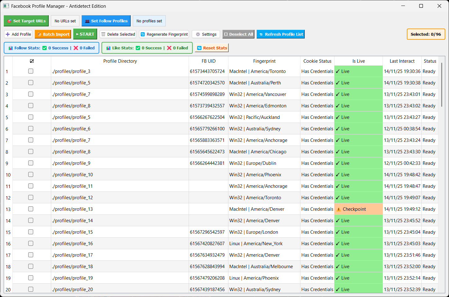 Bulk Facebook Management